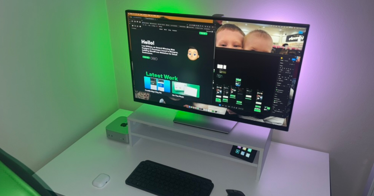 Desk of a web developer with 12 years experience